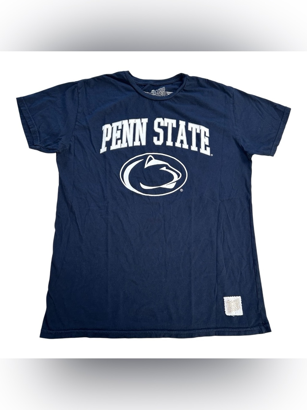 Penn State Nittany Lions Retro Brand Men’s Graphic Logo T-Shirt Navy Blue size M